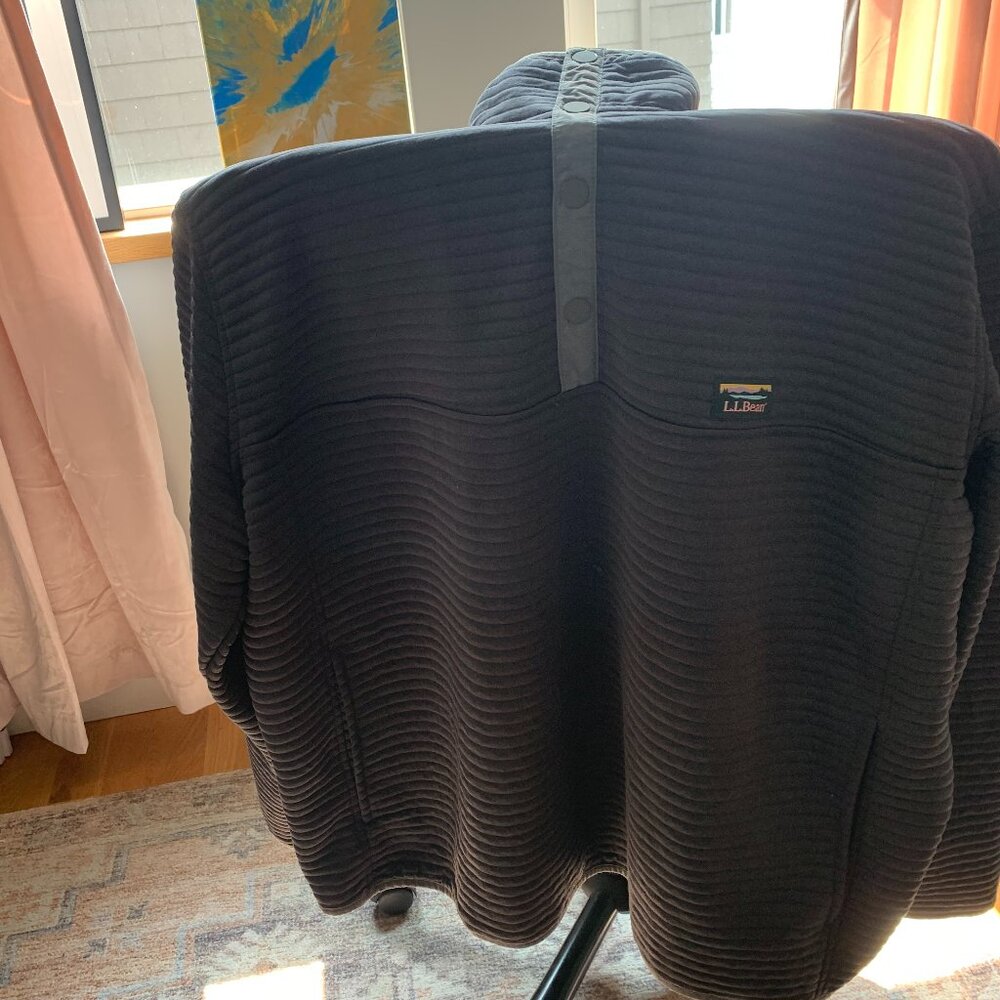 LL Bean 1/4 Button Down Up Knit Pullover